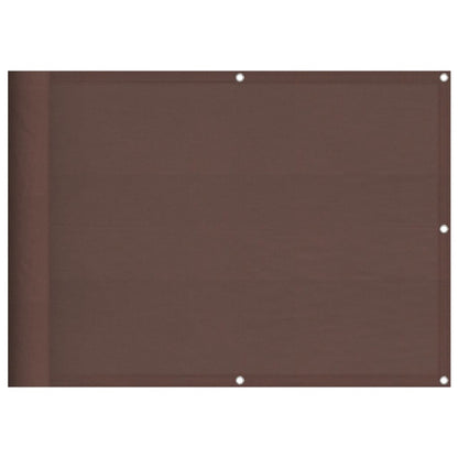 Balcony Screen Brown 75x1000 cm 100% Polyester Oxford