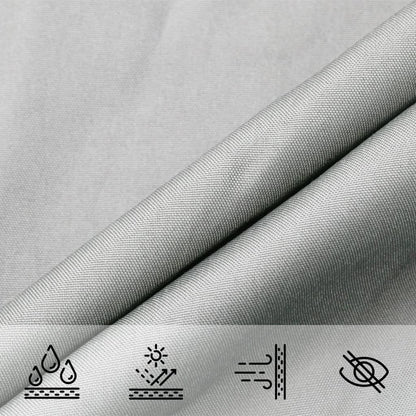 Sun Shade Sail Light Grey 7x7 m 100% Polyester Oxford