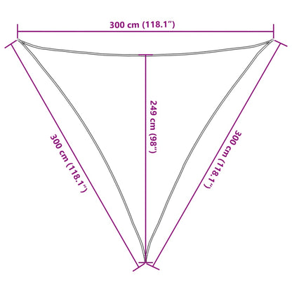 Sun Shade Sail Light Grey 3x3x3 m 100% Polyester Oxford