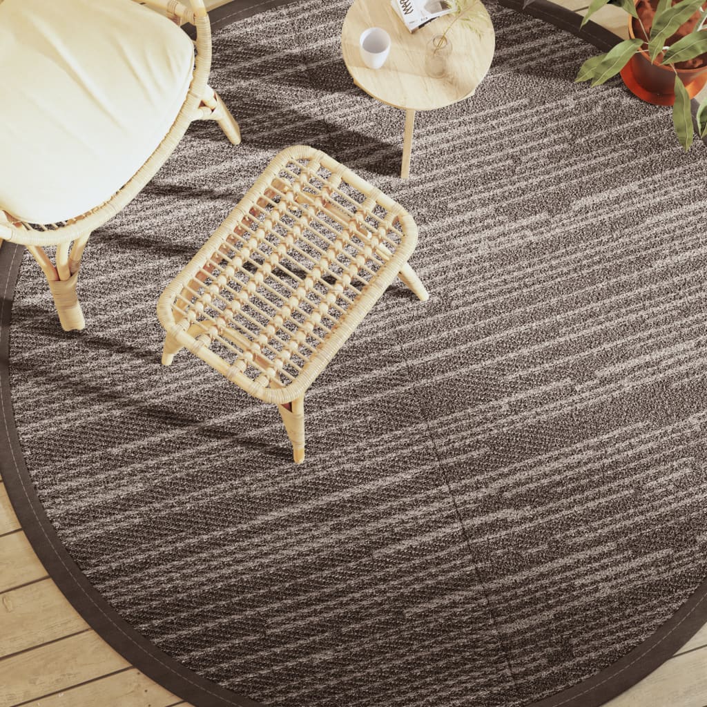 Outdoor Carpet ARAKIL Brown Ø200 cm PP