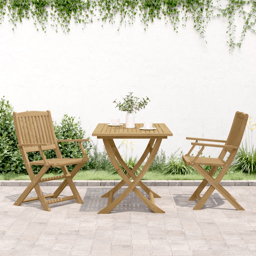 Folding Garden Chairs 2 pcs 58x54.5x90 cm Solid Wood Acacia