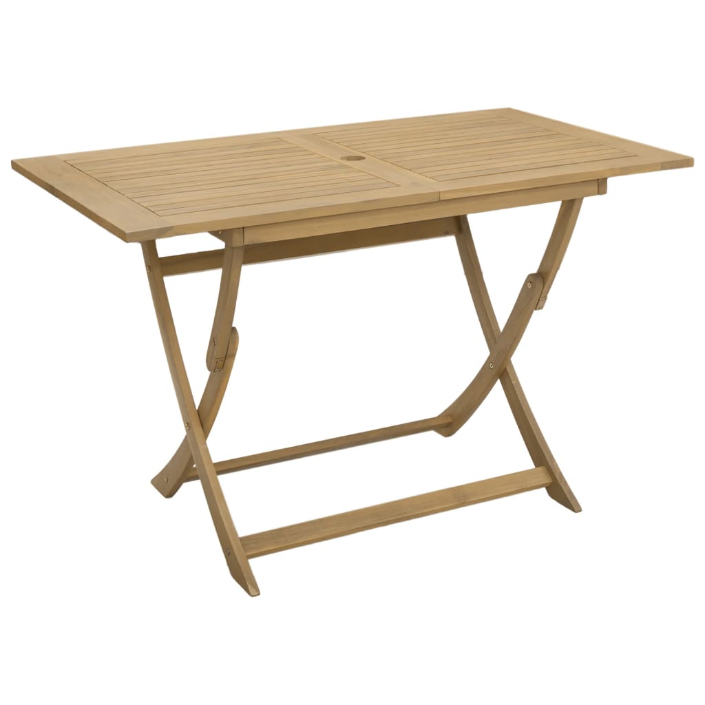 Folding Garden Table 120x70x75 cm Solid Wood Acacia