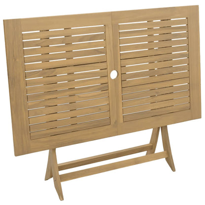 Folding Garden Table 120x70x75 cm Solid Wood Acacia