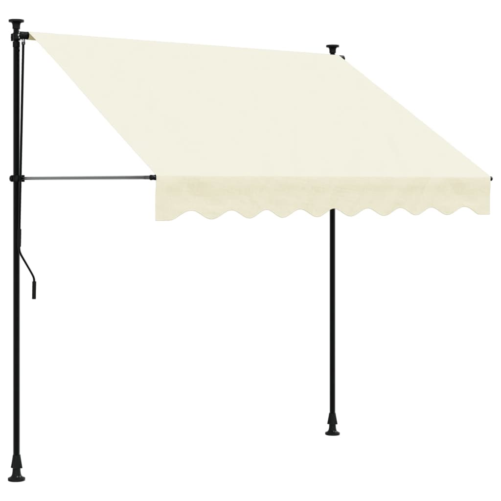 Retractable Awning Cream 200x115 cm Fabric and Steel