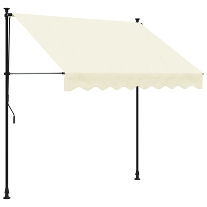 Retractable Awning Cream 200x115 cm Fabric and Steel