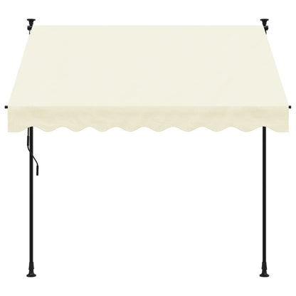 Retractable Awning Cream 200x115 cm Fabric and Steel