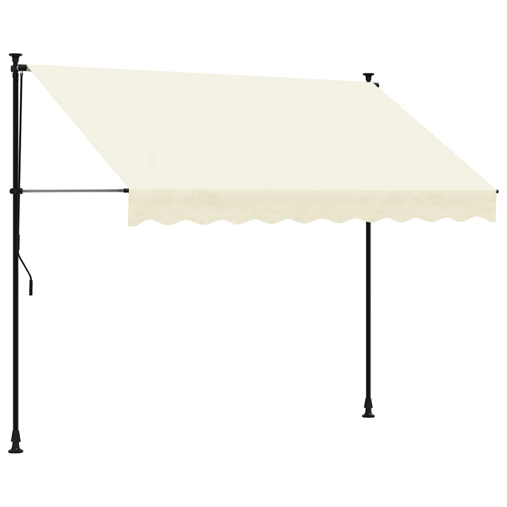 Retractable Awning Cream 250x150 cm Fabric and Steel