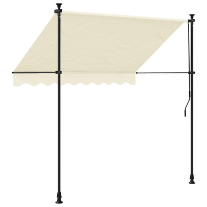 Retractable Awning Cream 250x150 cm Fabric and Steel