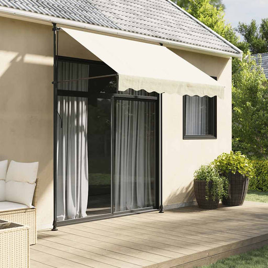 Retractable Awning Cream 250x150 cm Fabric and Steel