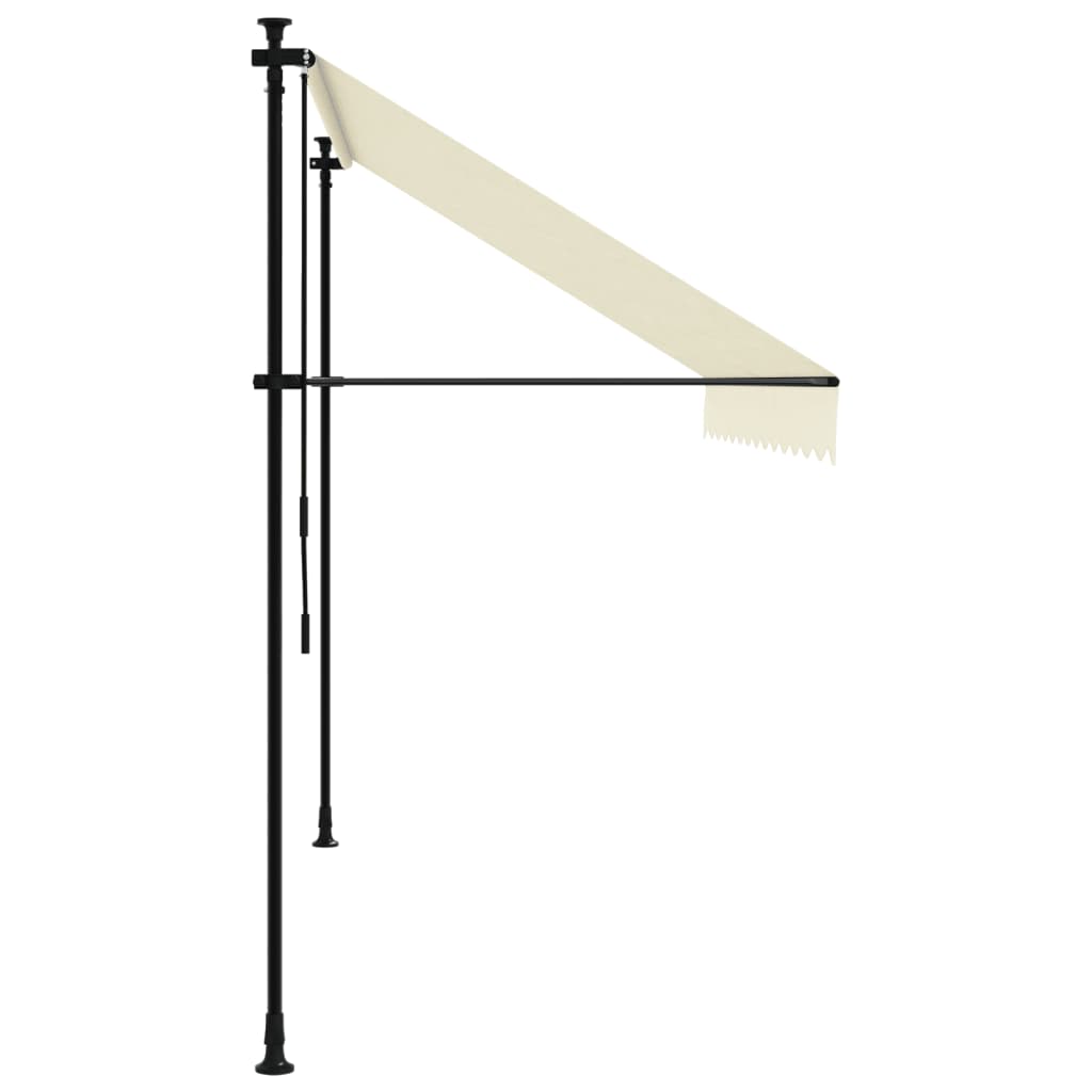 Retractable Awning Cream 300x150 cm Fabric and Steel