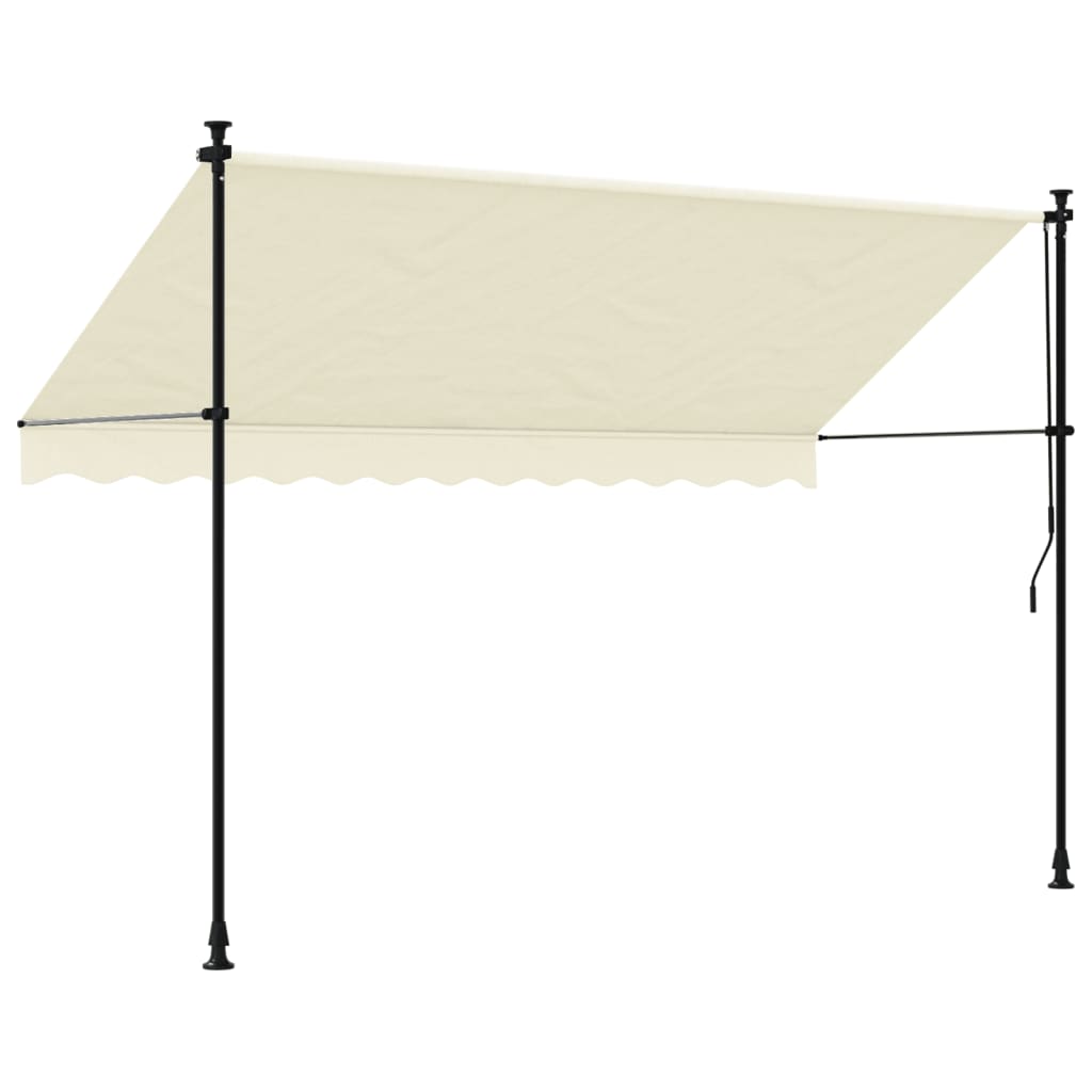 Retractable Awning Cream 300x150 cm Fabric and Steel