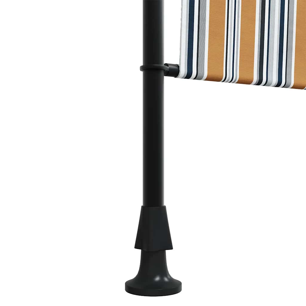 Outdoor Roller Blind Yellow and White 120x270 cm Fabric&Steel