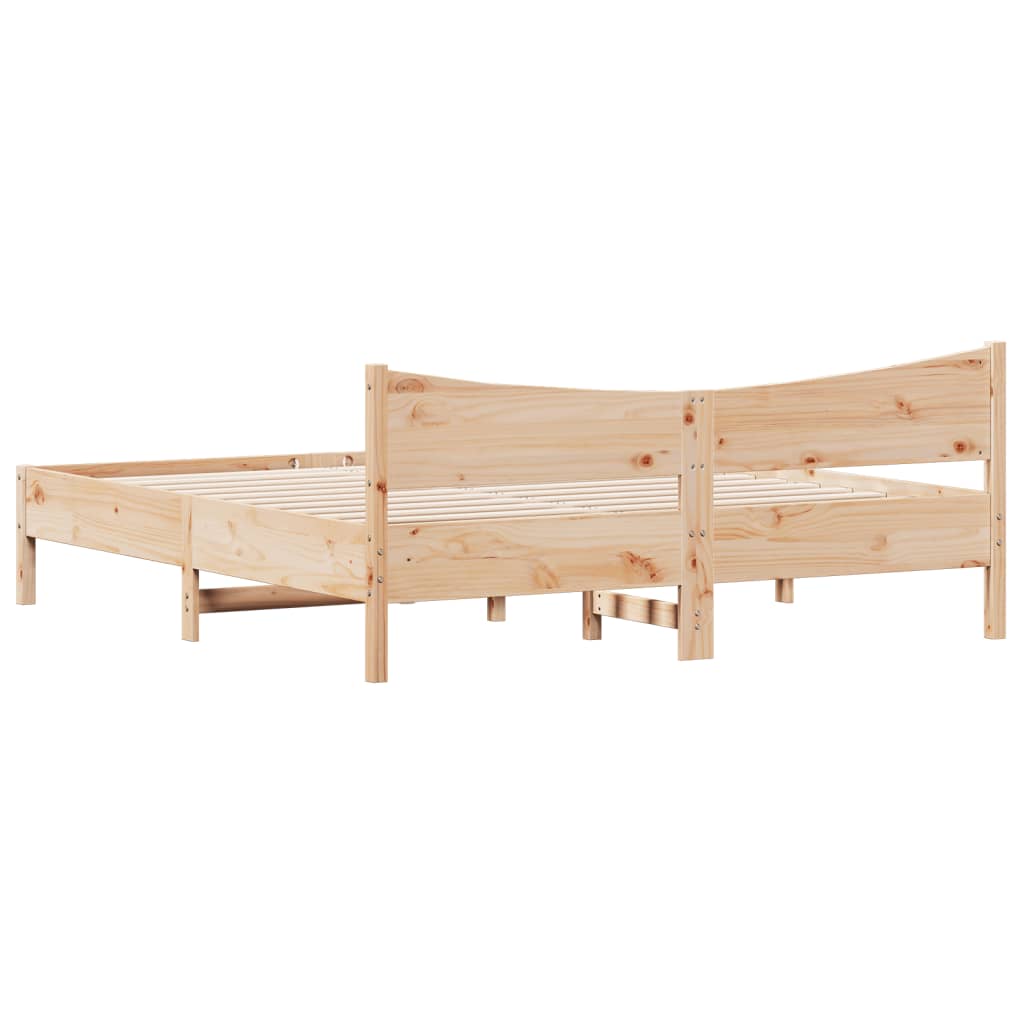 Bed Frame without Mattress 180x200 cm Super King Solid Wood Pine