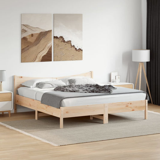 Bed Frame without Mattress 180x200 cm Super King Solid Wood Pine