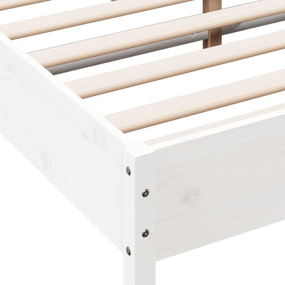 Bed Frame without Mattress White 160x200 cm Solid Wood Pine