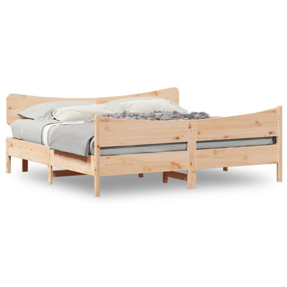 Bed Frame without Mattress 200x200 cm Solid Wood Pine