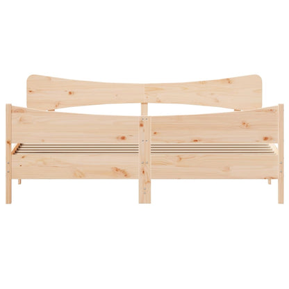 Bed Frame without Mattress 200x200 cm Solid Wood Pine