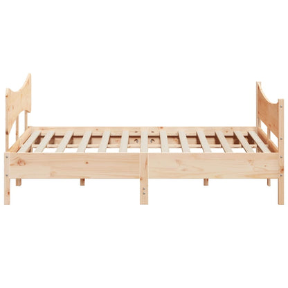 Bed Frame without Mattress 200x200 cm Solid Wood Pine