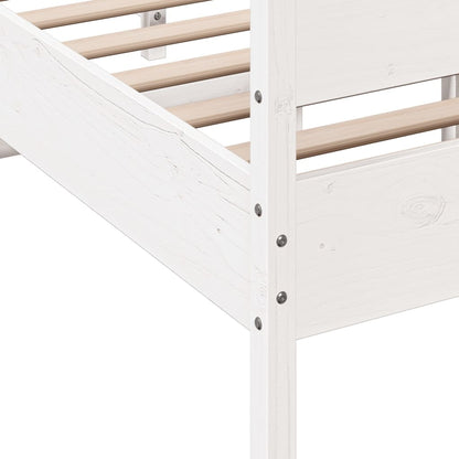 Bed Frame without Mattress White 120x190 cm Small Double Solid Wood Pine