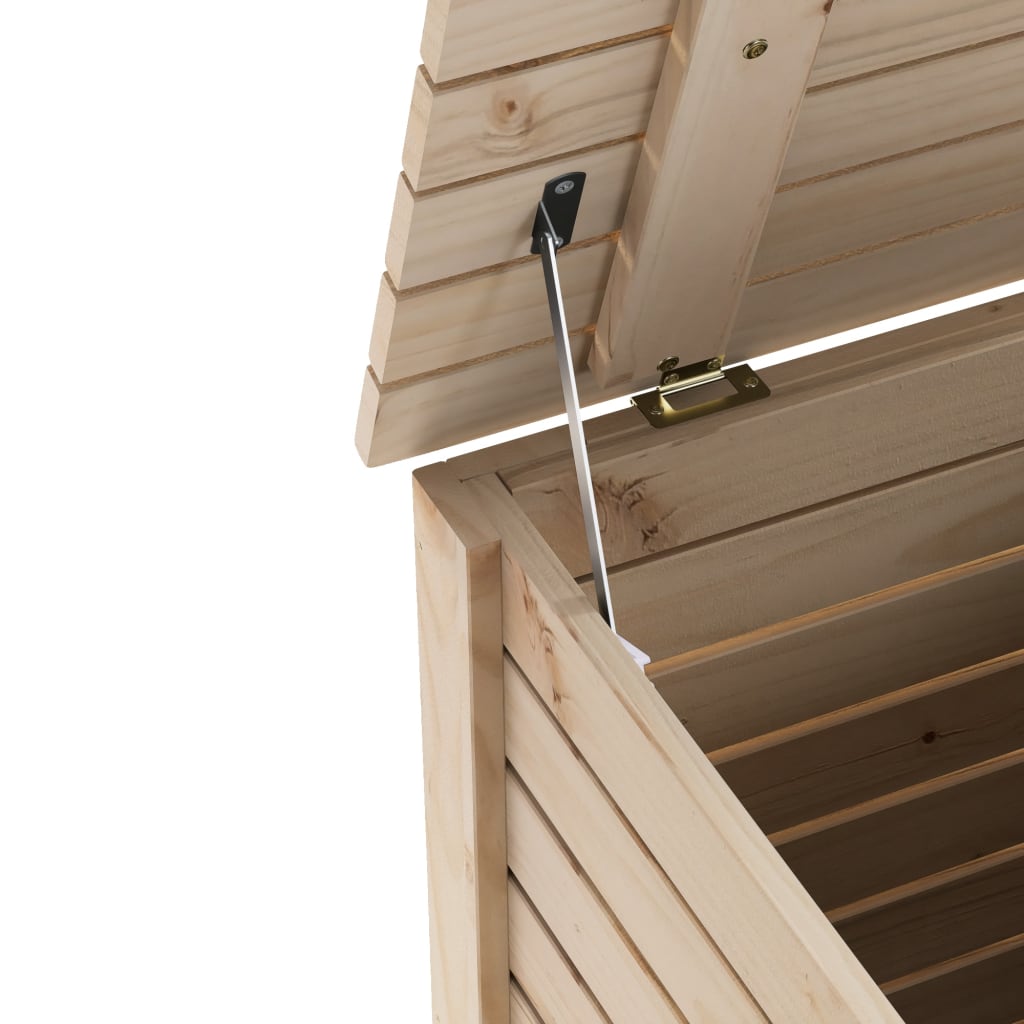 Laundry Basket with Wheels RANA 45x45x64 cm Solid Wood Pine