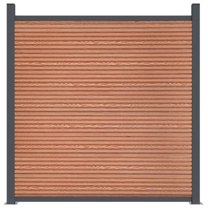Fence Panel WPC Brown 180x186 cm