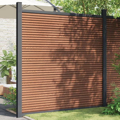 Fence Panel WPC Brown 180x186 cm