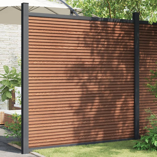 Fence Panel WPC Brown 180x186 cm