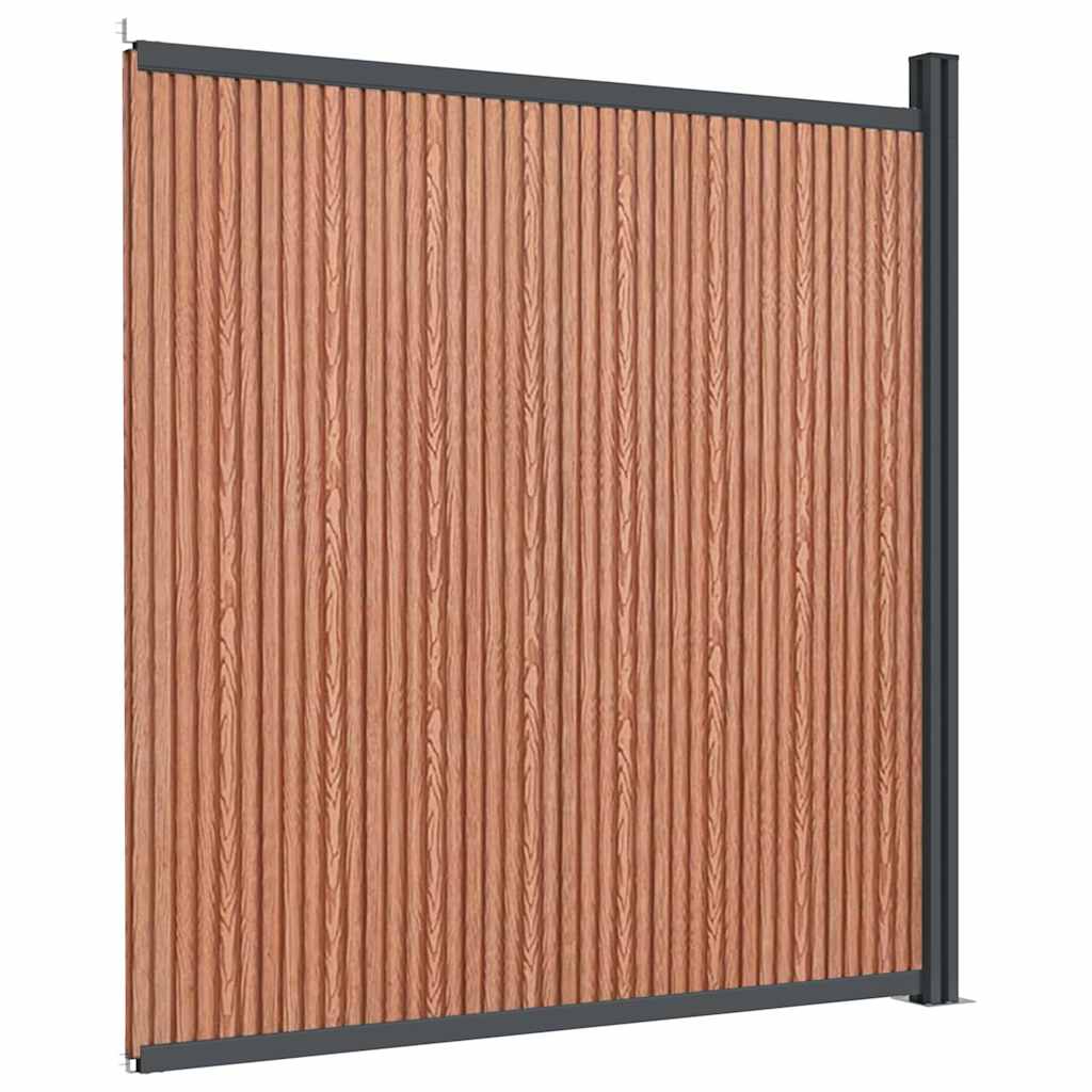 Fence Panel WPC Brown 173x186 cm