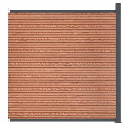 Fence Panel WPC Brown 173x186 cm