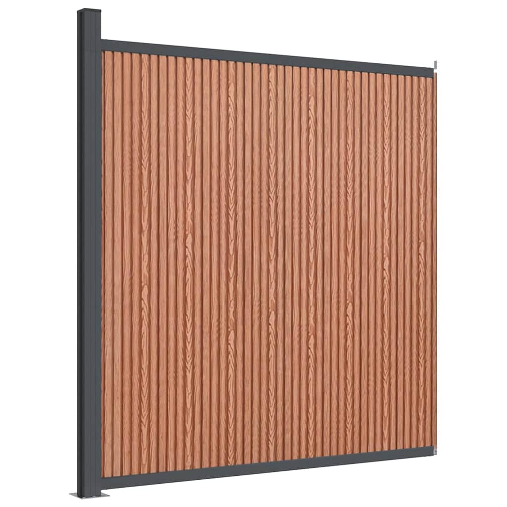 Fence Panel WPC Brown 173x186 cm