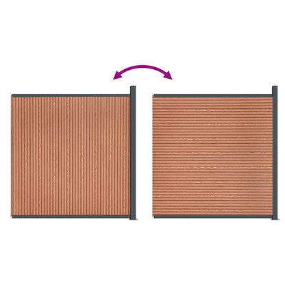 Fence Panel WPC Brown 173x186 cm