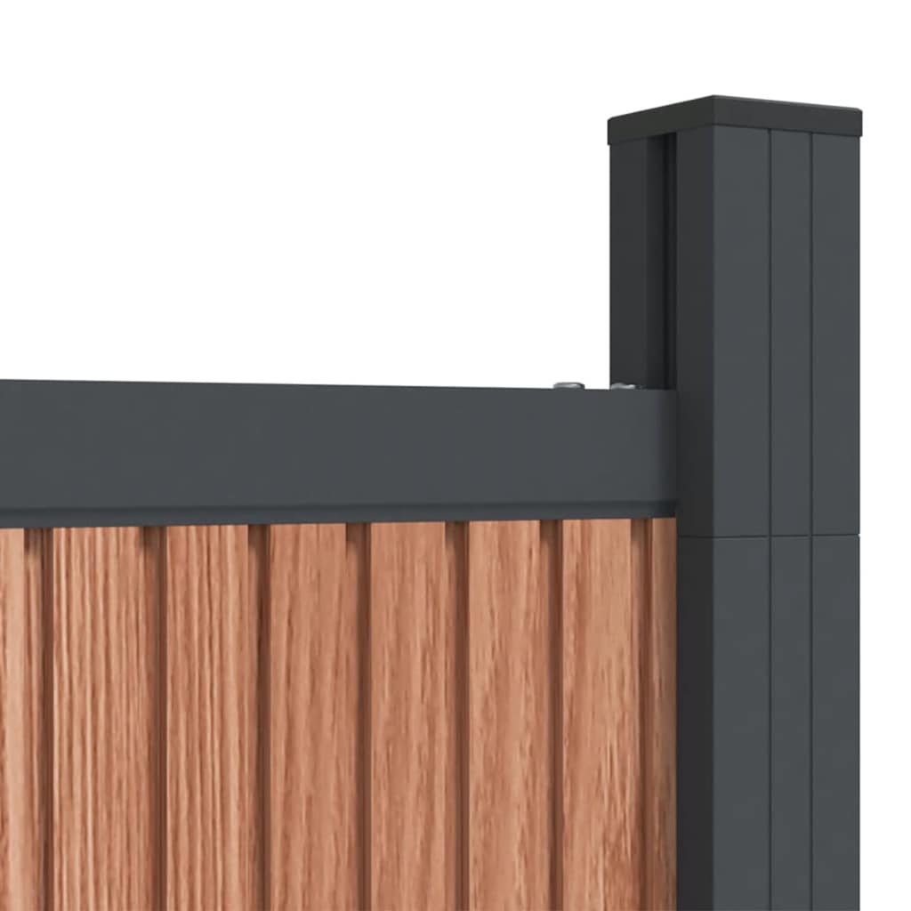 Fence Panel WPC Brown 173x186 cm
