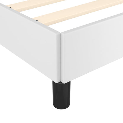 Bed Frame without Mattress White 120x190 cm Small Double Faux Leather