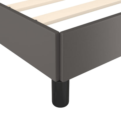 Bed Frame without Mattress Grey 120x190 cm Small Double Faux Leather
