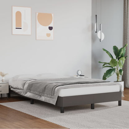 Bed Frame without Mattress Grey 120x190 cm Small Double Faux Leather