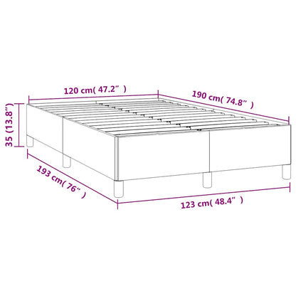 Bed Frame without Mattress Cream 120x190 cm Small Double Faux Leather