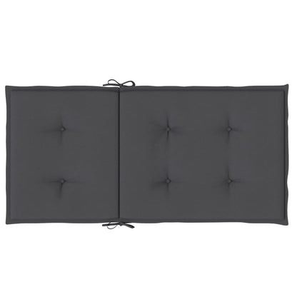Lowback Chair Cushions 6 pcs Melange Anthracite 100x50x4 cm Fabric