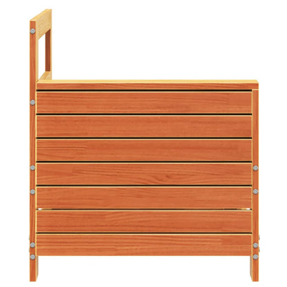 Garden Armrest Sofa Wax Brown 69x62x70.5 cm Solid Wood Pine