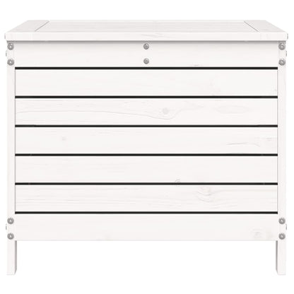 Garden Footstool White 62x63.5x53.5 cm Solid Wood Pine