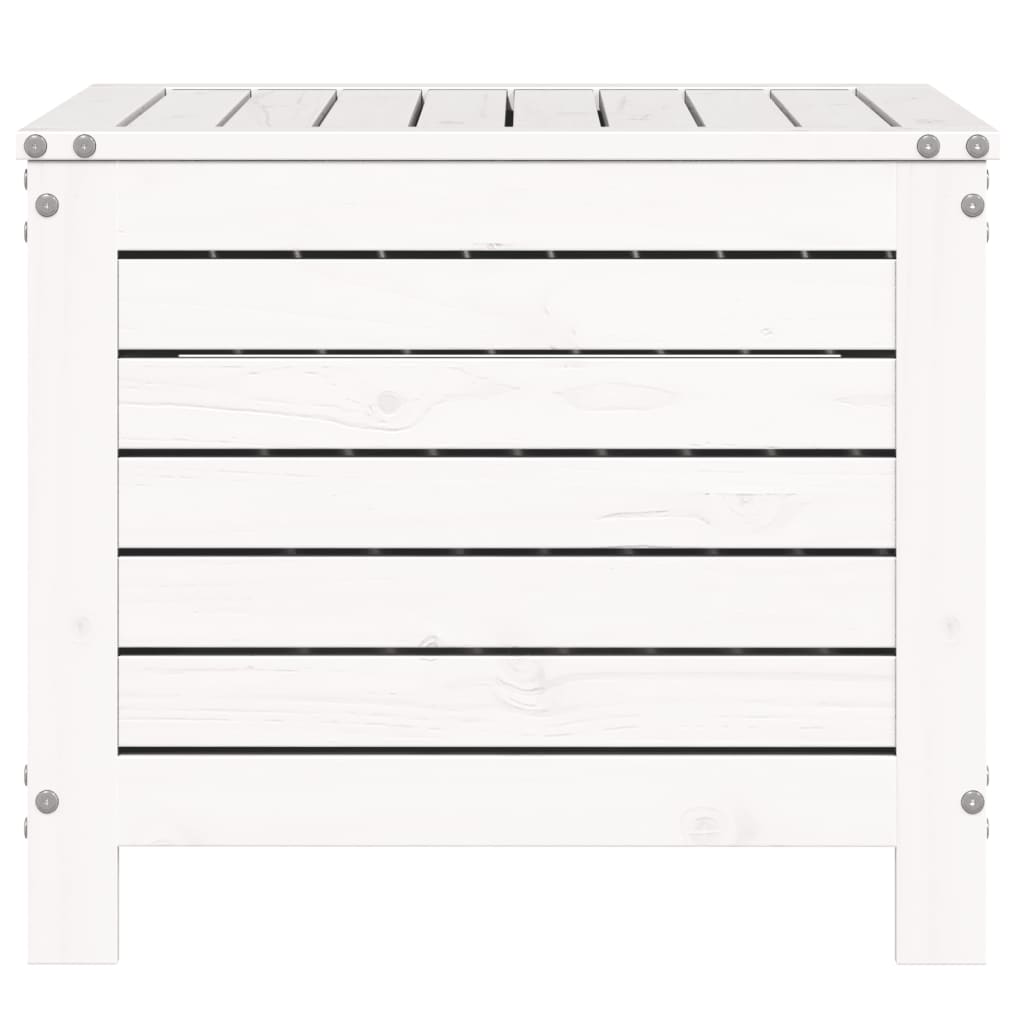 Garden Footstool White 62x63.5x53.5 cm Solid Wood Pine