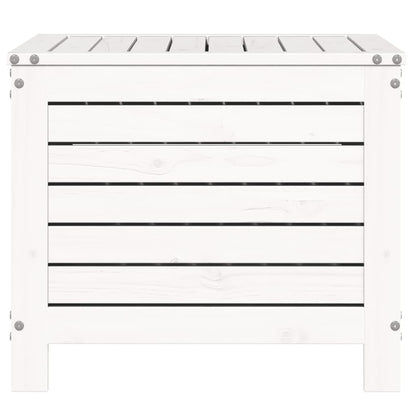 Garden Footstool White 62x63.5x53.5 cm Solid Wood Pine