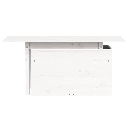 Garden Table White 100x50x75 cm Solid Wood Pine