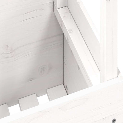 Garden Table White 100x50x75 cm Solid Wood Pine