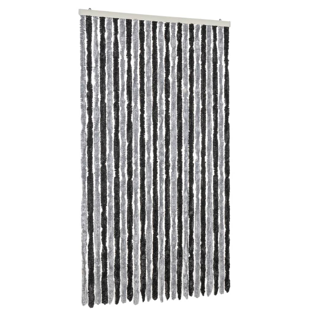 Fly Curtain Grey and Black 100x200 cm Chenille