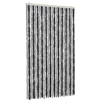 Fly Curtain Grey and Black 100x200 cm Chenille