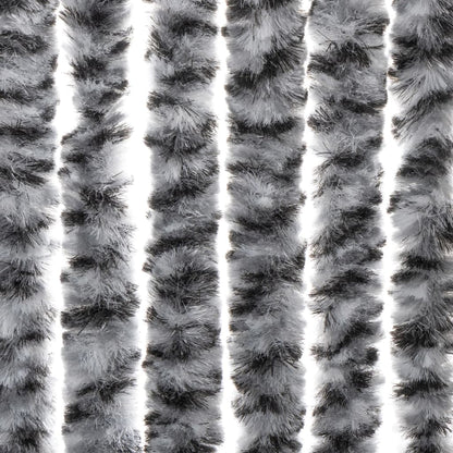 Fly Curtain Grey and Black and White 56x200 cm Chenille