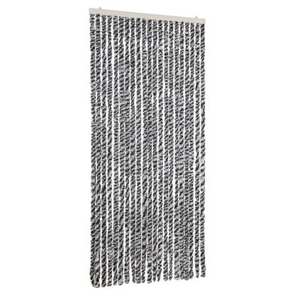 Fly Curtain Grey and Black and White 90x200 cm Chenille