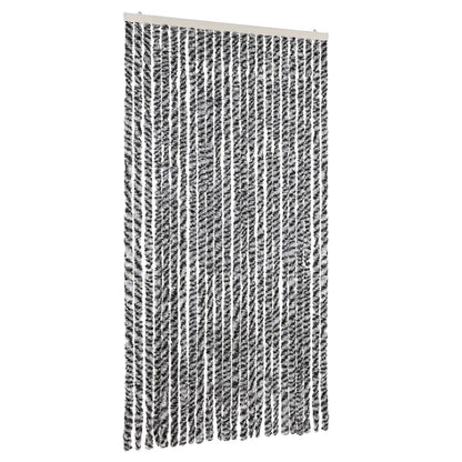 Fly Curtain Grey and Black and White 100x230 cm Chenille