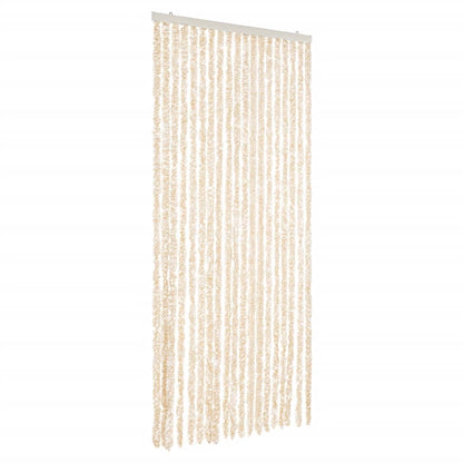 Fly Curtain Beige and White 56x185 cm Chenille