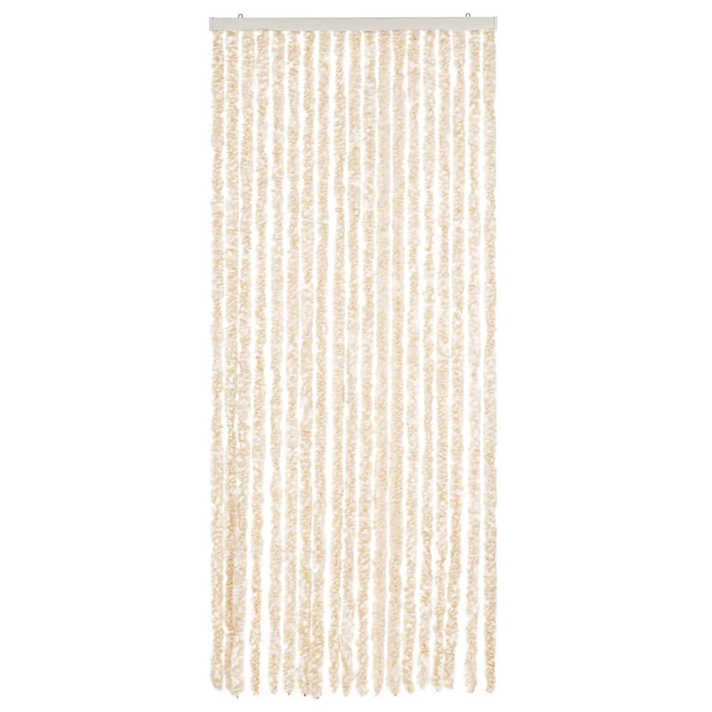 Fly Curtain Beige and White 56x185 cm Chenille